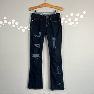 Gap 1969 Dark Wash Distressed Sexy Boot Jeans Size 26L